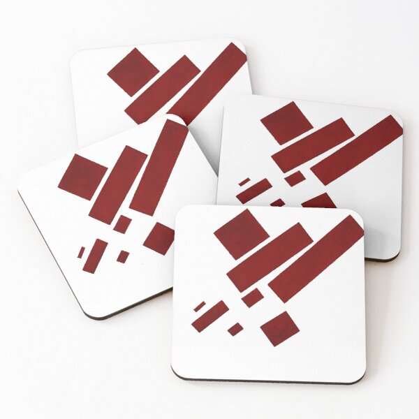 Kazimir Malevich, Suprematist Painting (Eight Red Rectangles), (1915). Oil on canvas, 57 x 48 cm., Stedelijk Museum, Amsterdam Coasters (Set of 4)