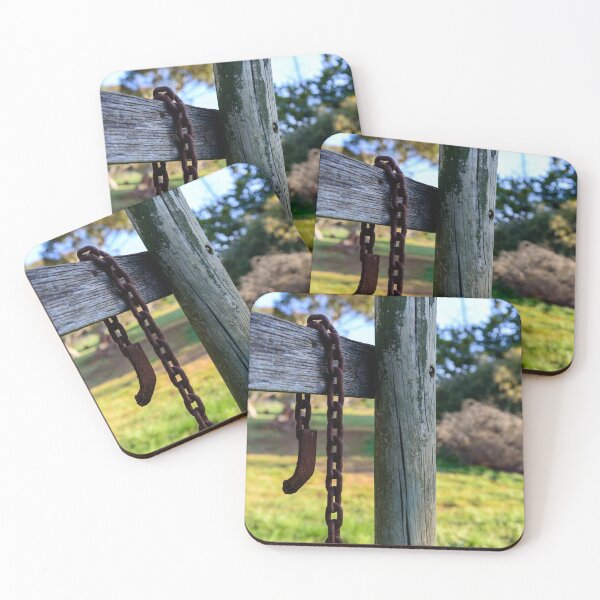 Item preview,  Rusty Chain on a rustic wood fence on a farm in Rockbank, Victoria, Australia designed and sold by Dreamscape Eclectic .