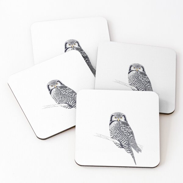 Item preview, Northern Hawk Owl sideview designed and sold by AndrasVasasArt.