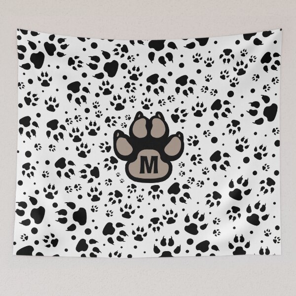 Item preview, Dogs paw tracks alphabet - letter M. designed and sold by MadandMean.