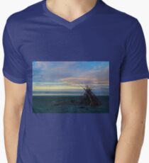 Beach Sculpture Men's V-Neck T-Shirt
