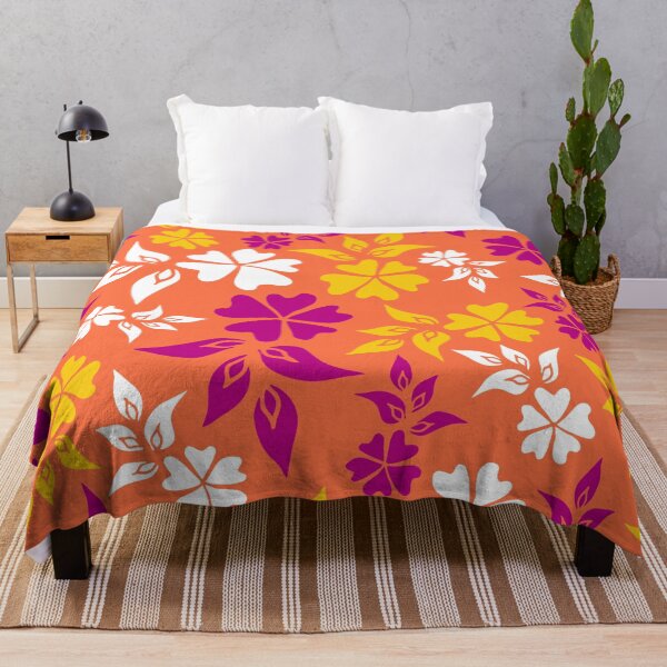 Item preview, Orange Springtime Floral pattern designed and sold by WOW TeesAndThings.