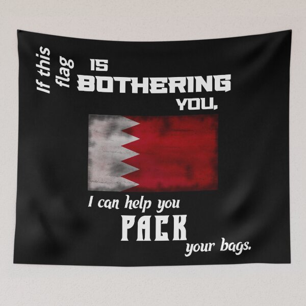 Item preview, Bahraini flag - pack your bags designed and sold by 2Girls1Shirt.