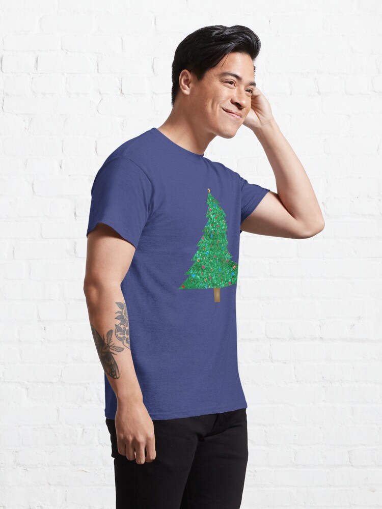 Disover sequin print christmas tree Classic T-Shirt