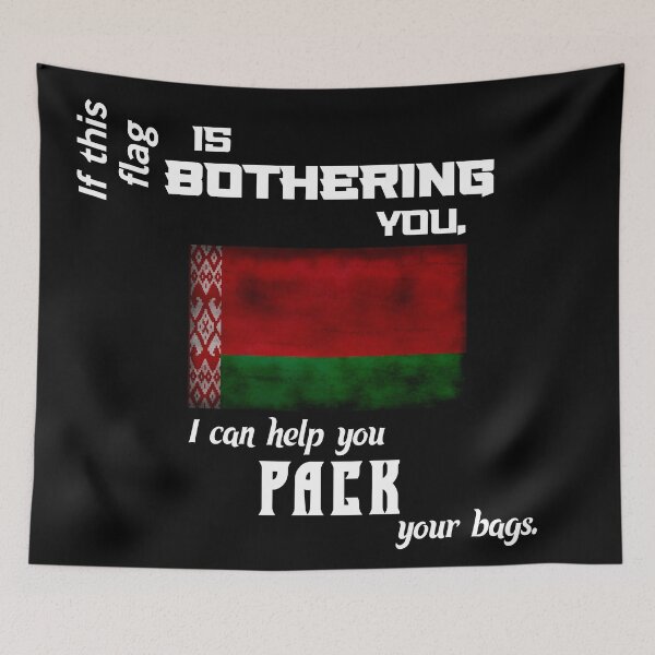 Item preview, Belarusian flag - pack your bags designed and sold by 2Girls1Shirt.