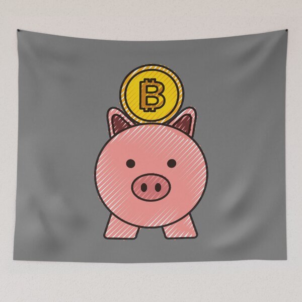 Item preview, Cryptocurrency - Piggy Bank Saving Bitcoin designed and sold by AeroAstro.
