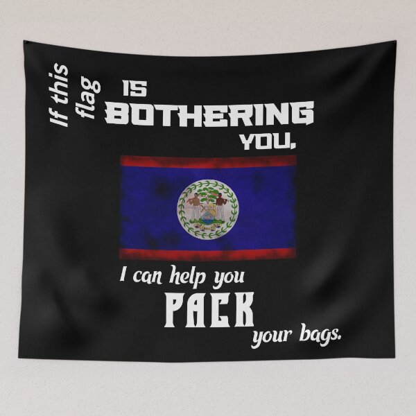 Item preview, Belizean flag - pack your bags designed and sold by 2Girls1Shirt.