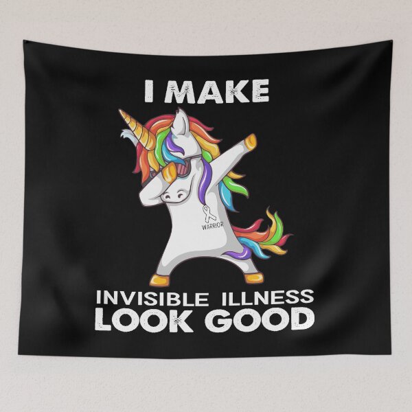 Item preview, I Make Invisible Illness Look Good Cute Unicorn Dabbing designed and sold by heppenp.