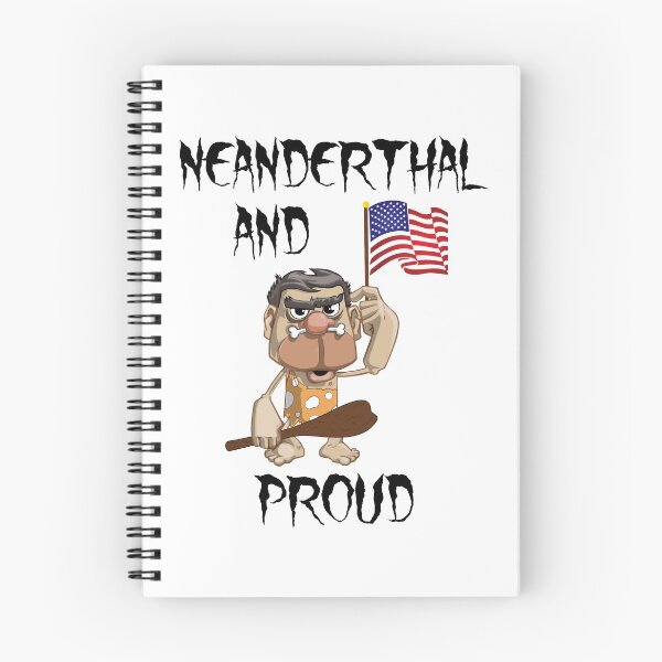 Item preview, Neanderthal And Proud - A Deplorable Neanderthal Holding An American Flag designed and sold by Oaks Creations.