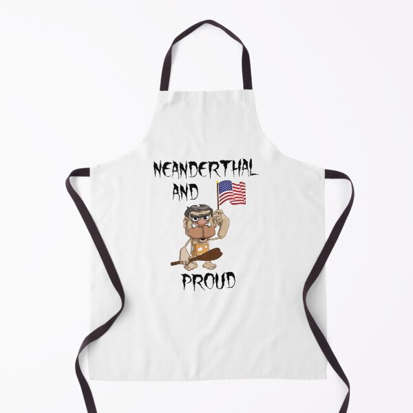 Item preview, Neanderthal And Proud - A Deplorable Neanderthal Holding An American Flag designed and sold by Oaks Creations.