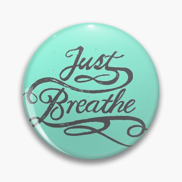 Item preview, Hand drawn Calligraphy Text Just Breathe designed and sold by CJAura by Claire Jane Johnson.