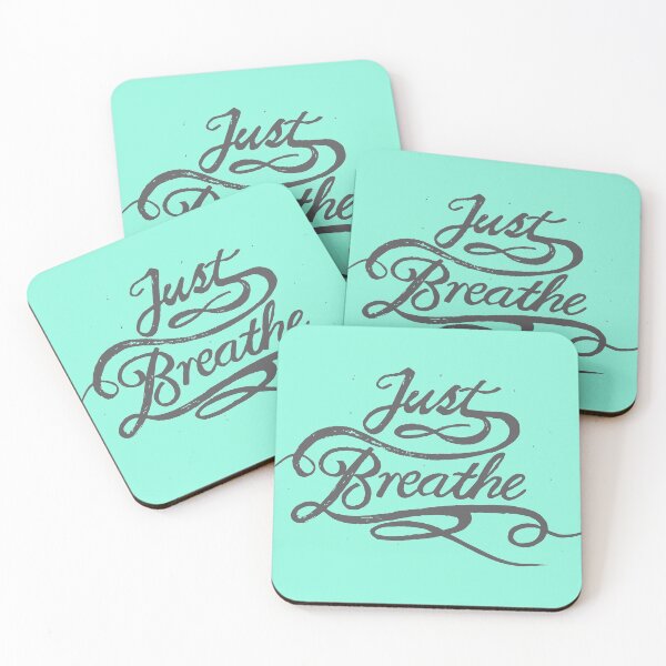Item preview, Hand drawn Calligraphy Text Just Breathe designed and sold by CJAura by Claire Jane Johnson.