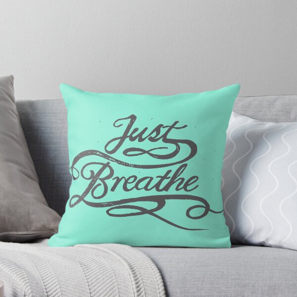 Item preview, Hand drawn Calligraphy Text Just Breathe designed and sold by CJAura by Claire Jane Johnson.