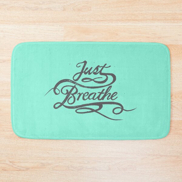 Item preview, Hand drawn Calligraphy Text Just Breathe designed and sold by CJAura by Claire Jane Johnson.