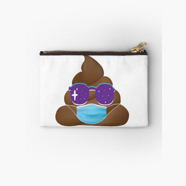 Shady Poop Mask Zipper Pouch
