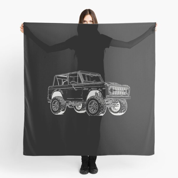Aperçu de l'œuvre Bronco Wireframe Blanc créée et vendue par Auto-Prints.