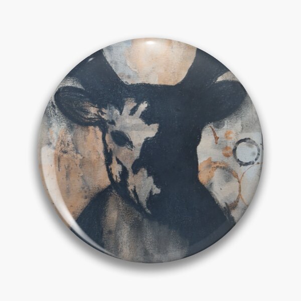 Item preview, Stag Head Modern Art Painting designed and sold by Karlena Lewin Studio.