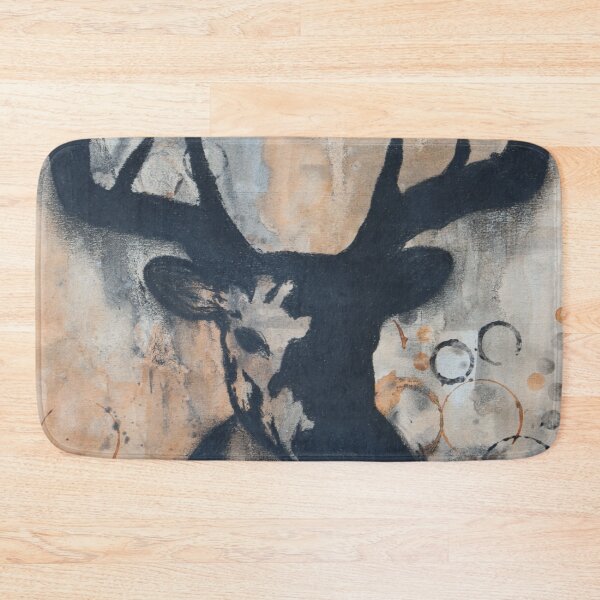 Item preview, Stag Head Modern Art Painting designed and sold by Karlena Lewin Studio.