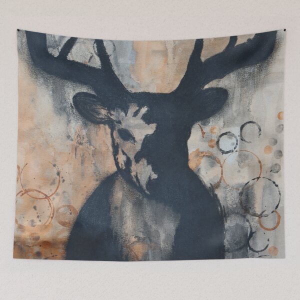 Item preview, Stag Head Modern Art Painting designed and sold by Karlena Lewin Studio.