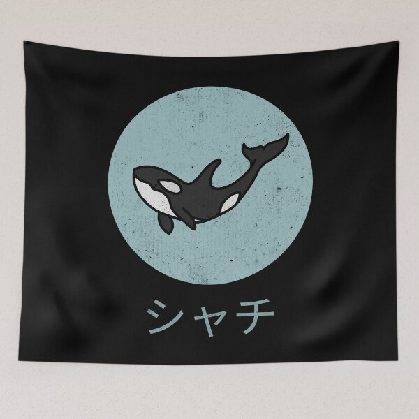Item preview, Orca Japanese Kanji シャチ,  Marine Biology designed and sold by OldCamp.