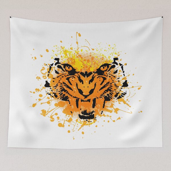 Item preview, Vector Grunge angry tiger face. designed and sold by orgus88.