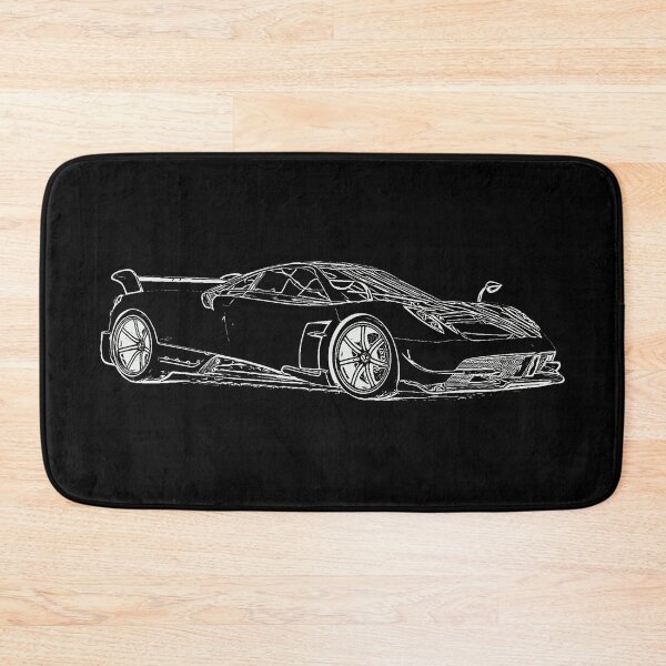 Item preview, Pagani Huayra Supercar Racing Wireframe White designed and sold by Auto-Prints.