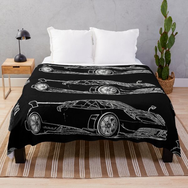 Item preview, Pagani Huayra Supercar Racing Wireframe White designed and sold by Auto-Prints.