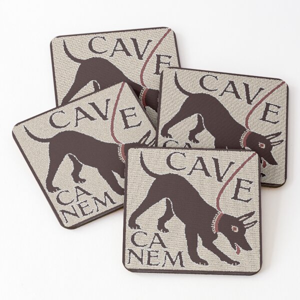 Item preview, Beware of Dog "Cave Canem" Greco-Roman Mosaic designed and sold by Happy Puppy Print On Demand.