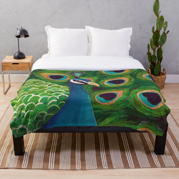 Item preview, Peacock Original Acrylic Painting Artwork designed and sold by opalime.