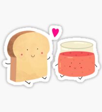 Bread loves jam Sticker