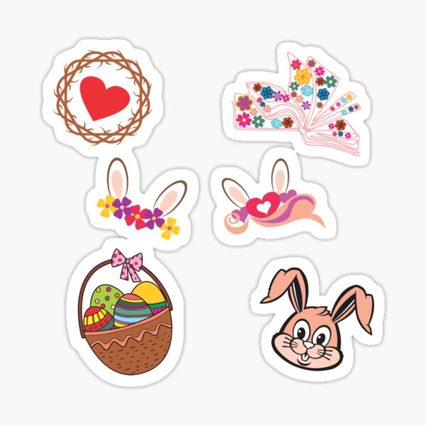Item preview, HAPPY EASTER STICKER PACK designed and sold by Adhiambo.