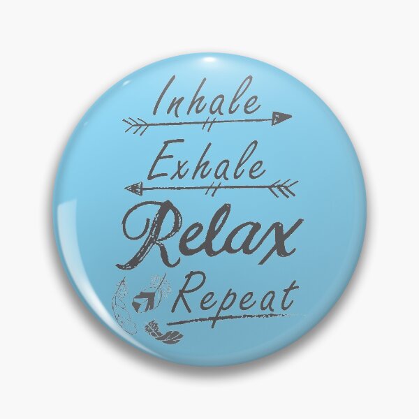 Item preview, Hand drawn Calligraphy Phrase 'Inhale, Exhale Relax Repeat designed and sold by CJAura by Claire Jane Johnson.