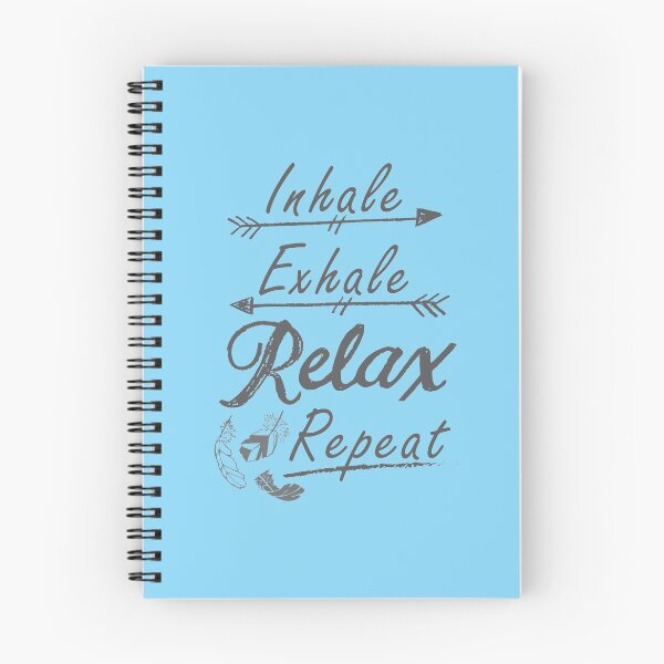 Item preview, Hand drawn Calligraphy Phrase 'Inhale, Exhale Relax Repeat designed and sold by CJAura by Claire Jane Johnson.