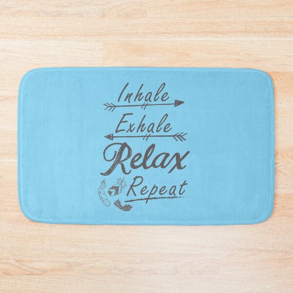 Item preview, Hand drawn Calligraphy Phrase 'Inhale, Exhale Relax Repeat designed and sold by CJAura by Claire Jane Johnson.