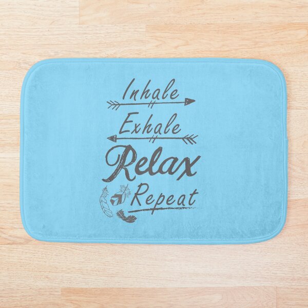 Item preview, Hand drawn Calligraphy Phrase 'Inhale, Exhale Relax Repeat designed and sold by CJAura by Claire Jane Johnson.