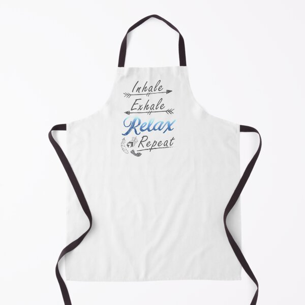 Item preview, Blue and Grey Hand drawn Calligraphy Phrase 'Inhale, Exhale Relax Repeat designed and sold by CJAura by Claire Jane Johnson.