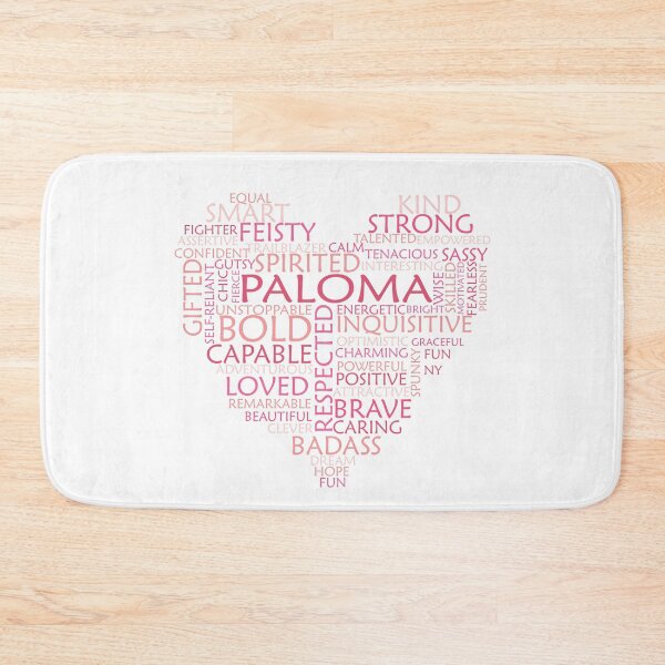 Item preview, Paloma heart word cloud shape name - pink, peach and light pink - female empowerment name personalised text - 0321 designed and sold by PrettyDesserted.