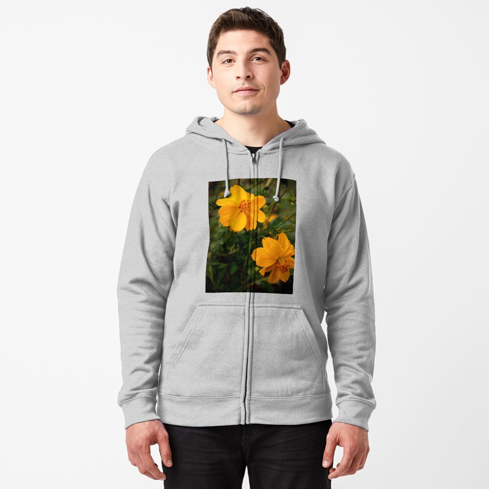 Golden Coreopsis Zipped Hoodie