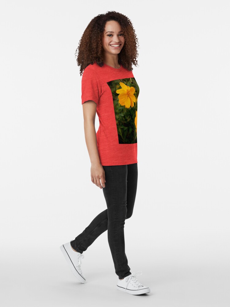 Alternate view of Golden Coreopsis Tri-blend T-Shirt