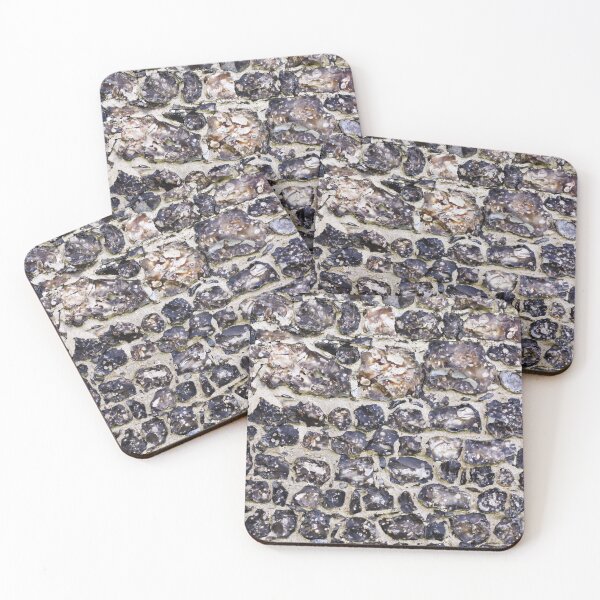 Item preview, Flint wall bricks medieval texture old rustic shabby designed and sold by chihuahuashower.