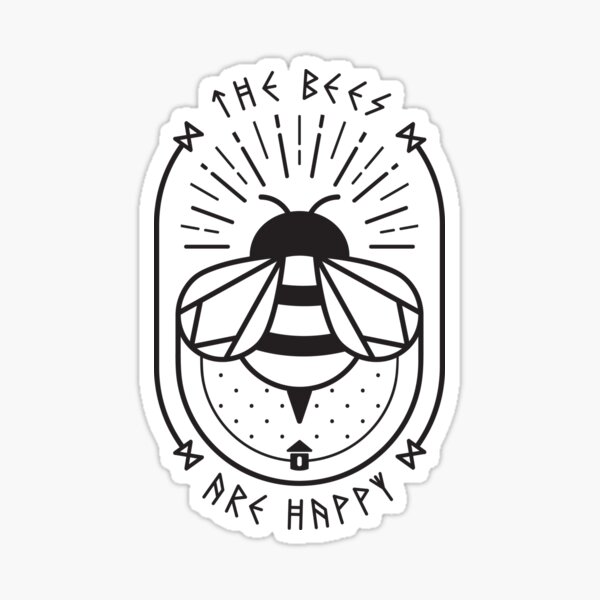 Artikel-Vorschau von Das schwarze Design „The Bees Are Happy“, designt und verkauft von ALittleKat.