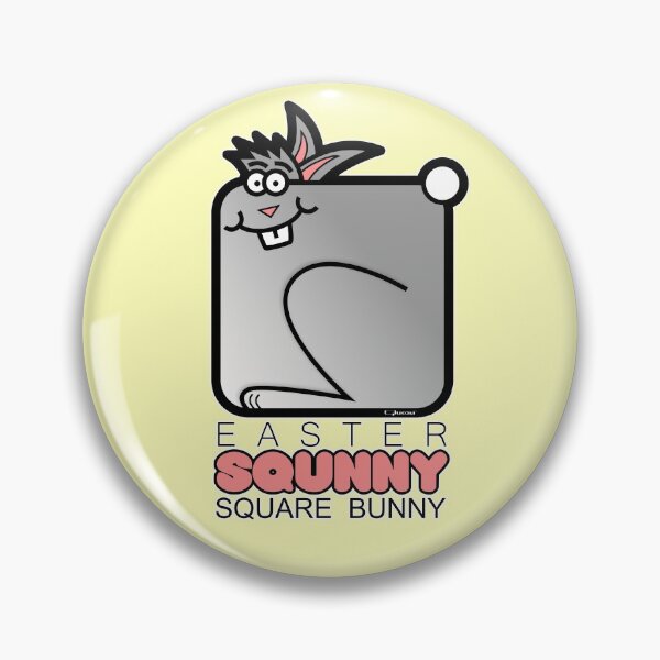 Item preview, Easter Bunny Retro Square Squnny Pastel Yellow designed and sold by Quooki.