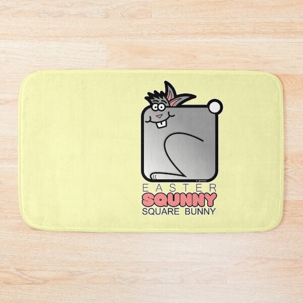 Item preview, Easter Bunny Retro Square Squnny Pastel Yellow designed and sold by Quooki.