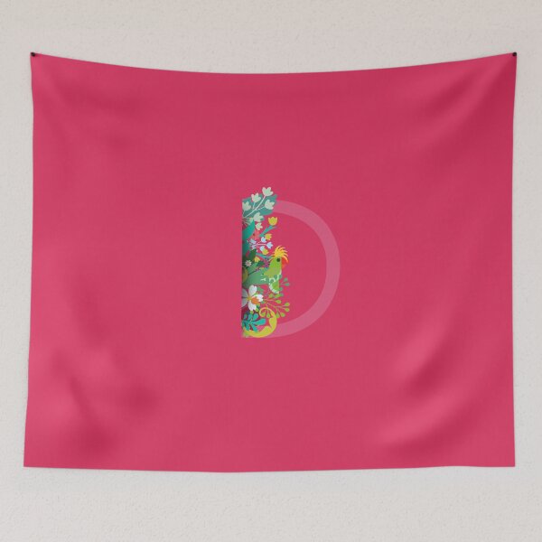 Item preview, Tropical alphabet D designed and sold by TheBWGalerie.