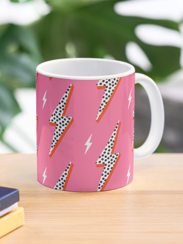 Preppy Pink Lighting Bolts Cold Cup