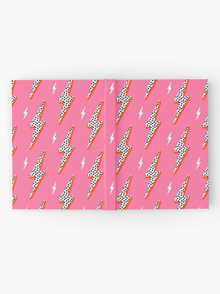 Lightning bolt thunder flash preppy pink | Hardcover Journal