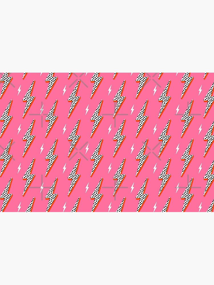 Lightning bolt thunder flash preppy pink by Milatoo