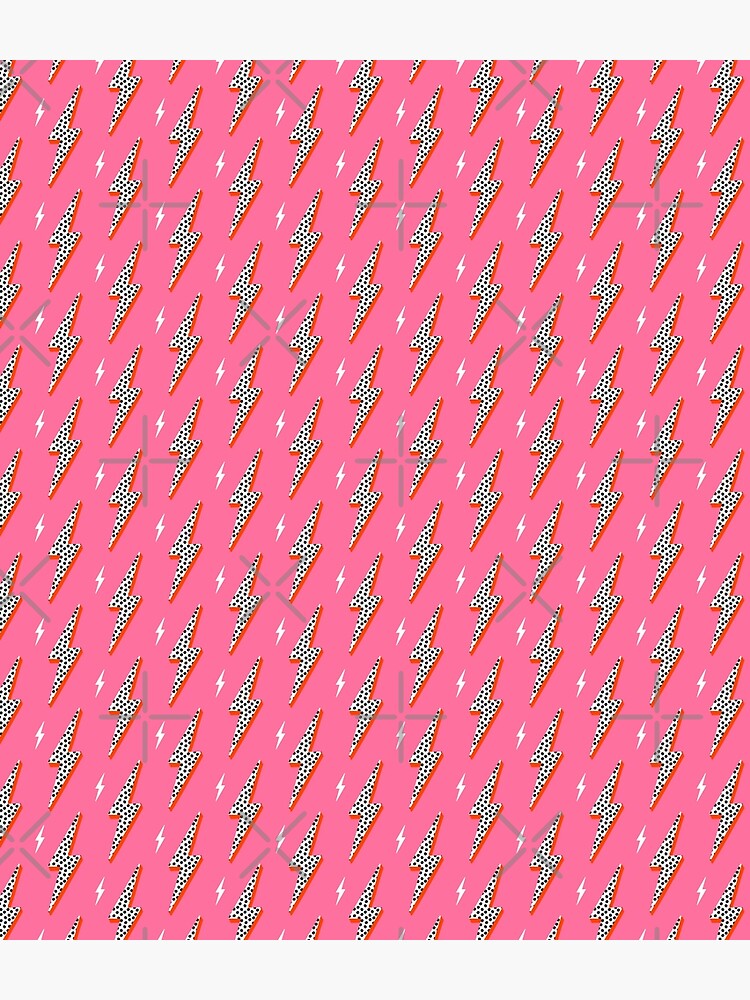 Lightning bolt thunder flash preppy pink by Milatoo