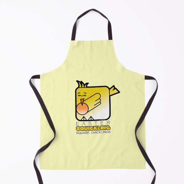 Item preview, Easter Chickling Retro Square Squickling Pastel Yellow designed and sold by Quooki.