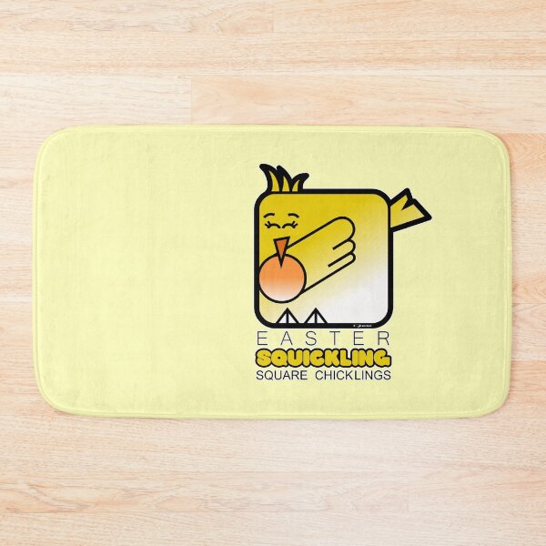Item preview, Easter Chickling Retro Square Squickling Pastel Yellow designed and sold by Quooki.